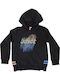 Kids Sweatshirt with Hood and Pockets Black