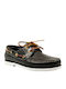 12142 Δερμάτινα Ανδρικά Boat Shoes σε Μπλε Χρώμα