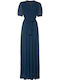 Lynne Maxi All Day Φόρεμα Κοντομάνικο Navy Μπλε