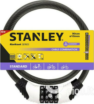 Stanley Bicycle Cable Lock with Combination Black