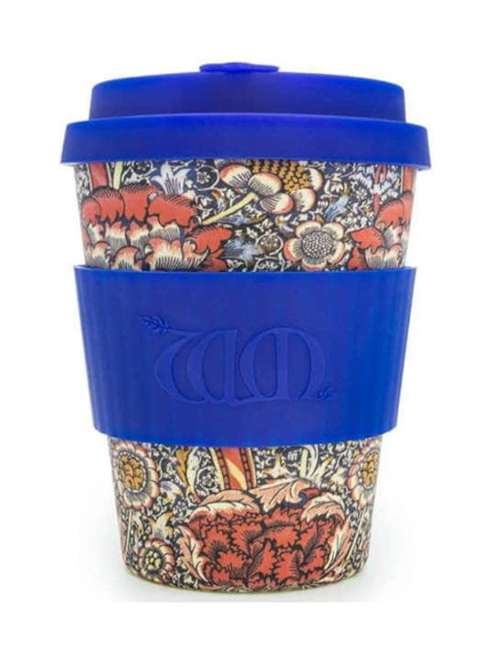 Ecoffee Cup Wandle Κούπα Μπαμπού με Καπάκι Πολύχρωμη 350ml