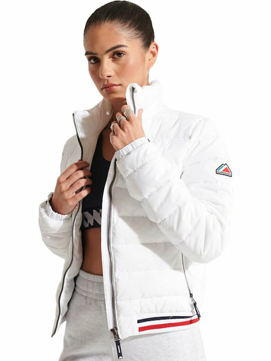 Superdry Κοντό Γυναικείο Puffer Μπουφάν για Χει...