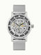 Ingersoll Herald Ανδρικό Ρολόι 40mm Αυτόματο με Ασημί Μεταλλικό Μπρασελέ