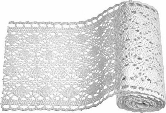 JK Home Decoration Material für Hochzeitsgeschenke Spitzenrolle Weiß 15x180cm 2Stück