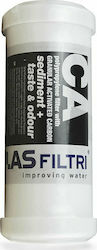 Atlas Filtri Ανταλλακτικό Φίλτρο Νερού Άνω και Κάτω Πάγκου από Ενεργό Άνθρακα 7" CA 10 SX 25 μm
