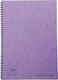 A&G Paper Minimal Ruled Spiral Notebook A6 160 Sheets 4 Subjects Purple