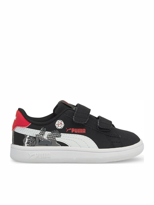PUMA Smash V2 Παιδικά Sneakers με Σκρατς Μαύρα
