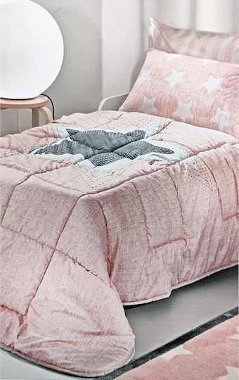 Saint Clair Prineo Παιδική Παπλωματοθήκη Μονή Pink 160x220εκ.