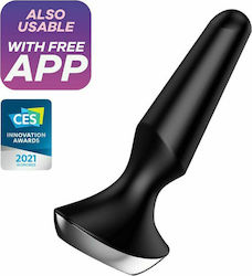 Satisfyer Plug-ilicious 2 Play Πρωκτική Σφήνα με Δυνατότητα Ασύρματης Λειτουργίας και Δόνηση Μαύρη 13.5cm