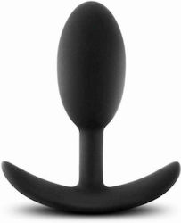 Blush Anal Adventures Platinum Silicone Vibra Slim Plug Πρωκτική Σφήνα Medium Medium Μαύρη 10.1cm
