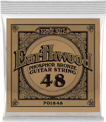 Ernie Ball Earthwood Μονή Χορδή Phosphor Bronze Loop End