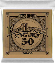 Ernie Ball Earthwood 1850L Μονή Χορδή Phosphor Bronze 50" Loop End
