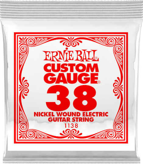 Ernie Ball Ernie Ball Custom Gauge Einzel E-Gitarrensaiten Nickel gewickelt 38"