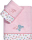 Kentia Set Babyhandtücher 2 Stück Baby Pink Song Gewicht 400gr/m² 000066421