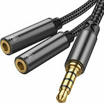 Joyroom Convertor 3.5mm masculin în 3.5mm 2x femelă 1buc (SY-A04)