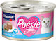 Vitakraft Poesie Mousse Nasses Katzenfutter für Erwachsene Katzen in Dose mit Lachs 85g