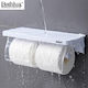 Bathlux 30182 Wandmontiert Papierhalter Kunststoff mit Saugnapf Weiß