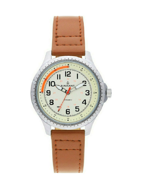 Kids Analog Watch with Leather Strap Brown