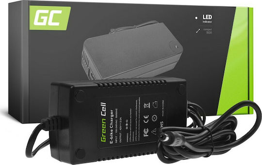 Green Cell Bicycle Battery Charger Ebike Charger 42V 2A for 36V Li-Ion 5.5*2.1mm Plug