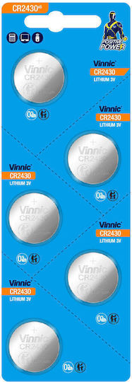 Vinnic Positive Power Μπαταρίες Λιθίου Ρολογιών CR2430 3V 5τμχ