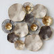 HomeMarkt From Metallic Brown, Ecru, Gold 69x8x69cm