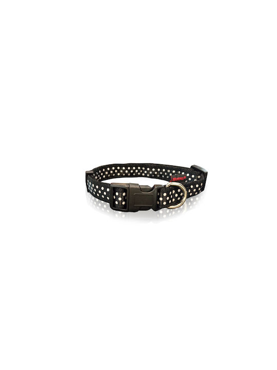 Pet Interest Dots Ошийник за куче в Черен цвят Medium 20мм x 32 - 50см