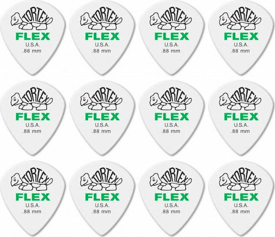 Dunlop Picks Guitar Tortex Flex Jazz III XL Pick Thickness 0.88mm Set 12pcs