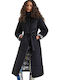 Granollers Women's Long Puffer Jacket for Winter Black
