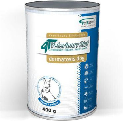 VetExpert Dermatosis Υγρή Τροφή Σκύλων σε Κονσέρβα με Πατάτες και Σολομό χωρίς Σιτηρά 400gr