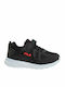 Comfort Strong 2 Παιδικά Sneakers με Σκρατς Μαύρα