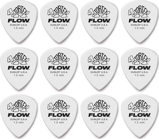 Dunlop Πένες Κιθάρας Tortex Flow Pick Πάχους 1.50mm Σετ 12τμχ