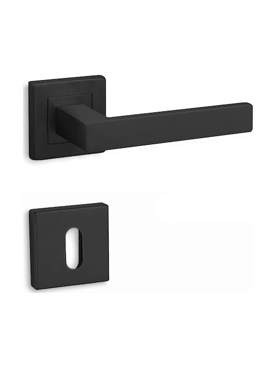 Conset Lever Front Door with Rosette Left C875 C875RORS19S19 Black