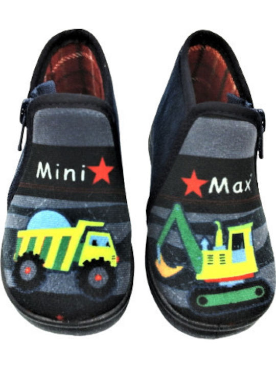 Mini Max Ανατομικές Παιδικές Παντόφλες Μποτάκια Γκρι Ergon