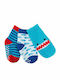 Zoocchini Boys 3 Pack Non-Slip Ankle Socks Multicolour