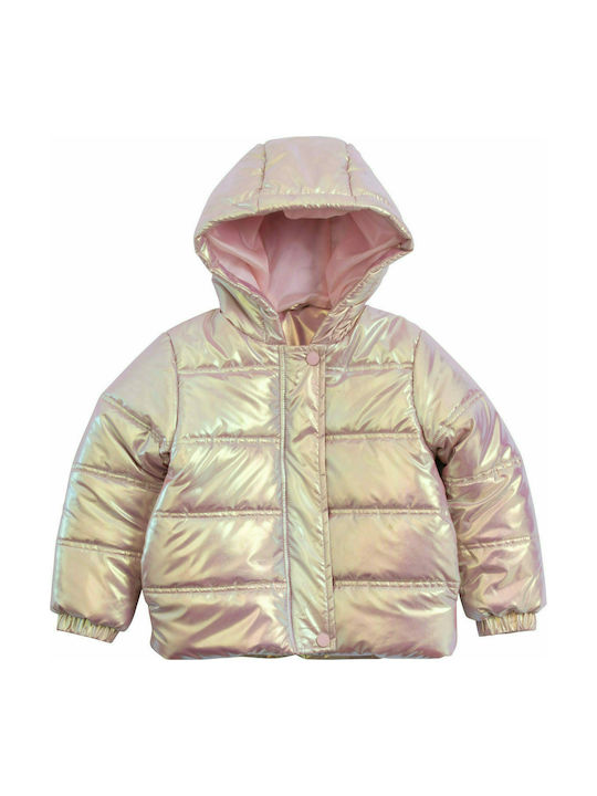 Funky Kids Quilted Jacket short Hooded Pink