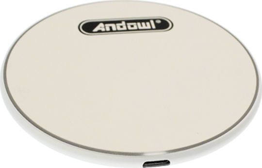 Andowl Kabelloses Ladegerät (Qi Pad) 15W Weißs (Q-PD20)