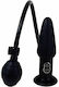 Seven Creations Vibrating Inflatable Butt Plug Πρωκτικός Δονητής Black