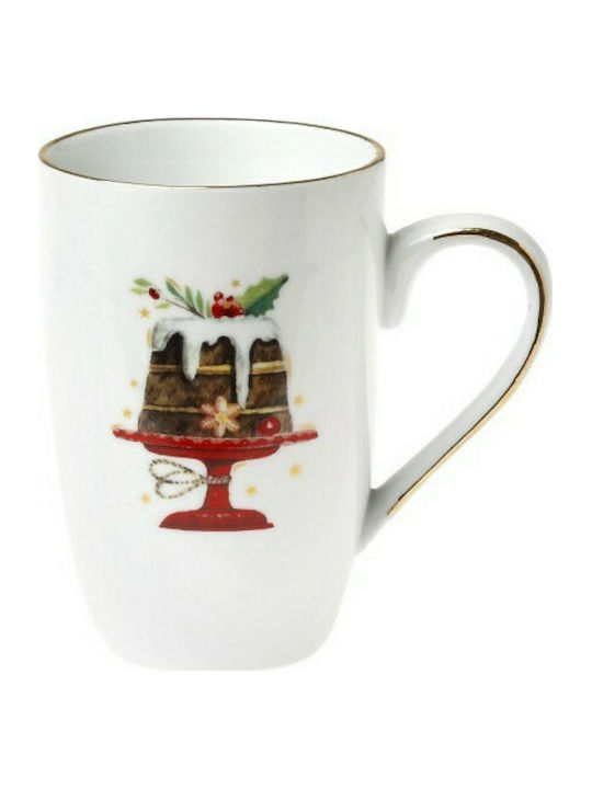 Cryspo Trio Christmas Magic Cake Christmas Porcelain Mug Ornament