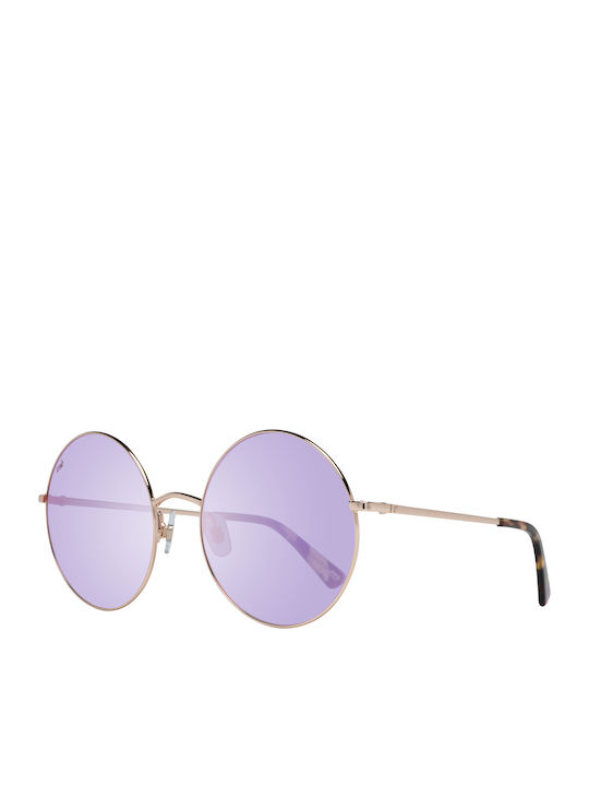 Web Unisex Sunglasses with Gold Metal Frame and Gold Lens