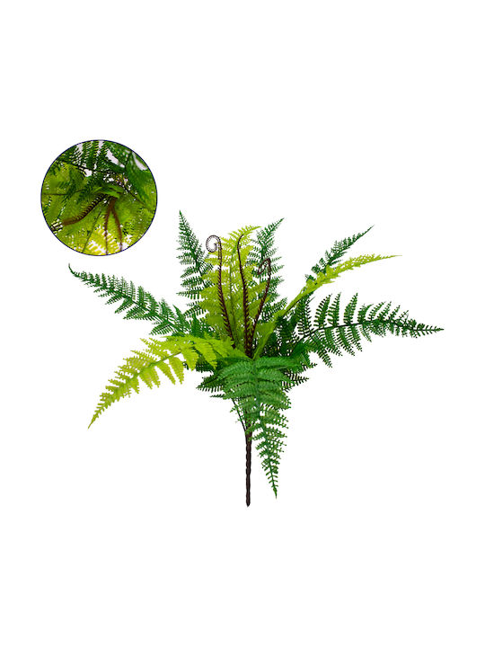 GloboStar Μπουκέτο από Τεχνητά Φυτά Φτέρη Άγρια Πράσινο 40cm με LED