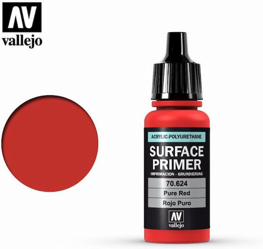 Acrylicos Vallejo Surface Primer Χρώμα Μοντελισμού Pure Red 17ml