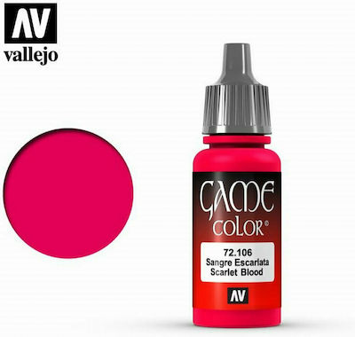 Acrylicos Vallejo Game Modellbau Farbe Scarlet Blood 17ml