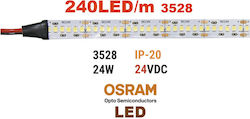 Adeleq Bandă LED 24V cu lumină Alb Natural 5m