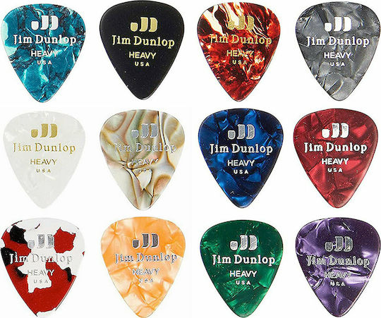 Dunlop Πένες Κιθάρας Celluloid Pick Heavy Variety Pack Σετ 12τμχ