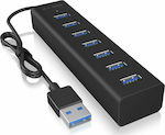 Icy Box USB 3.0 Hub 7 Anschlüsse mit USB-A Verbindung