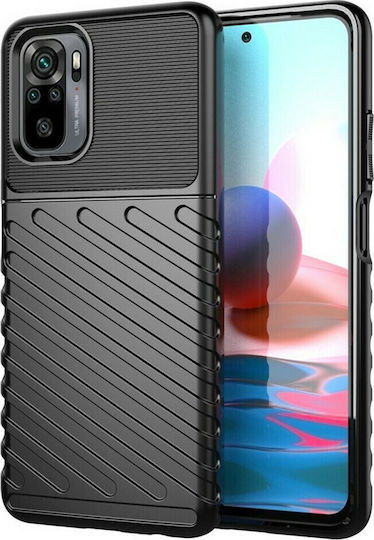 Powertech Back Cover Σιλικόνης Μαύρο (Redmi Note 10 / 10s / Poco M5s)