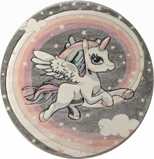 Tzikas Carpets 22392-095 Covor Pentru Copii Unicorn Roz 160x160cm Grosime 13mm