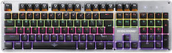 Zeroground KB-2950G Simeto V2.0 Tastatură Mecanică de Gaming cu Albastru personalizat întrerupătoare și iluminare RGB Argint
