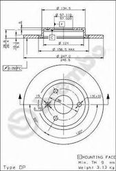 Brembo Brake Discs Front for Citroen AX