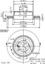 Brembo Disc de frână Spate